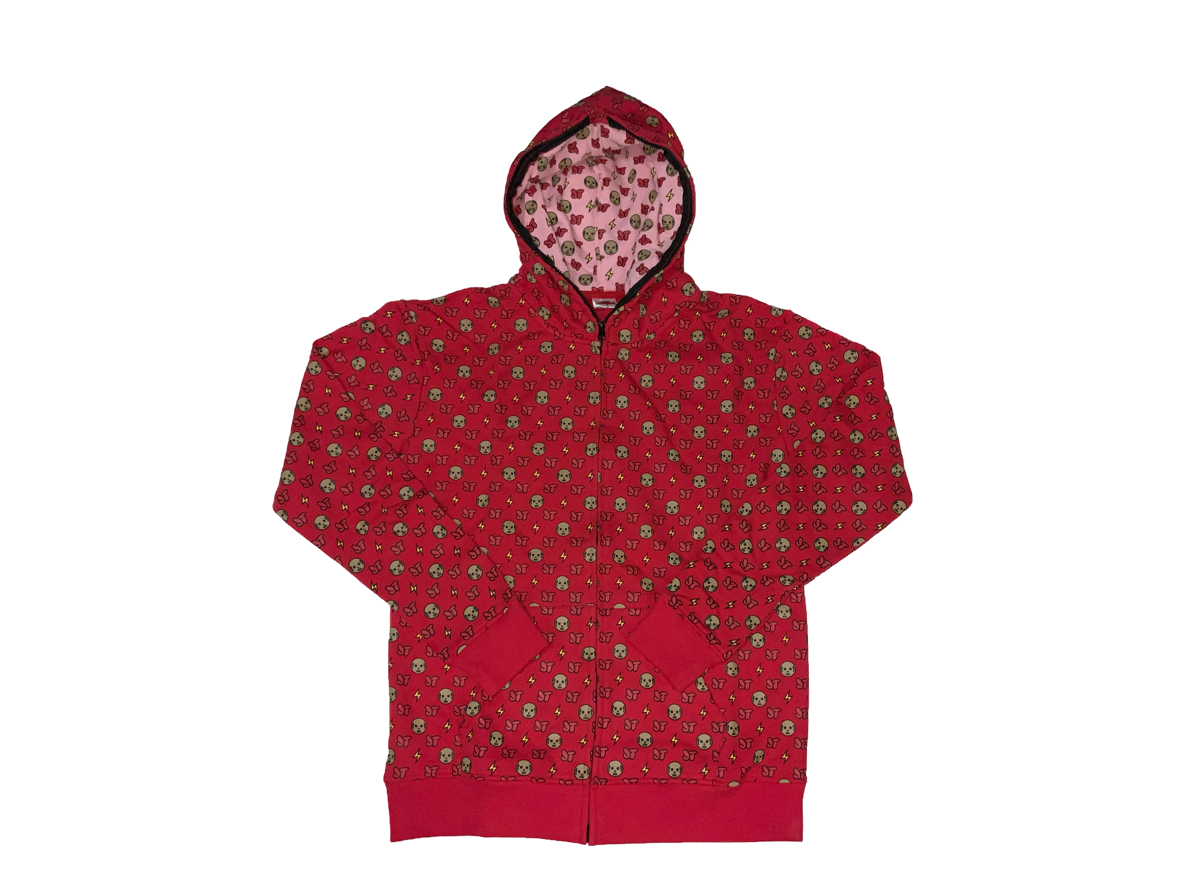 JIGGY Thunder "Monogram" Hoodie (Pink Brim Tomato Red)